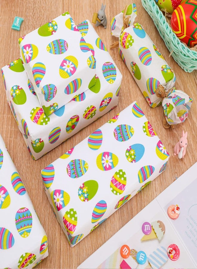 Whaline 100Pcs Easter Tissue Paper Arranged Easter Egg Gift Wrapping Paper Spring Decorative Art Paper for DIY Craft Birthday Holiday Decoration Party Supplies, 14 x 20 Inch - Image 5